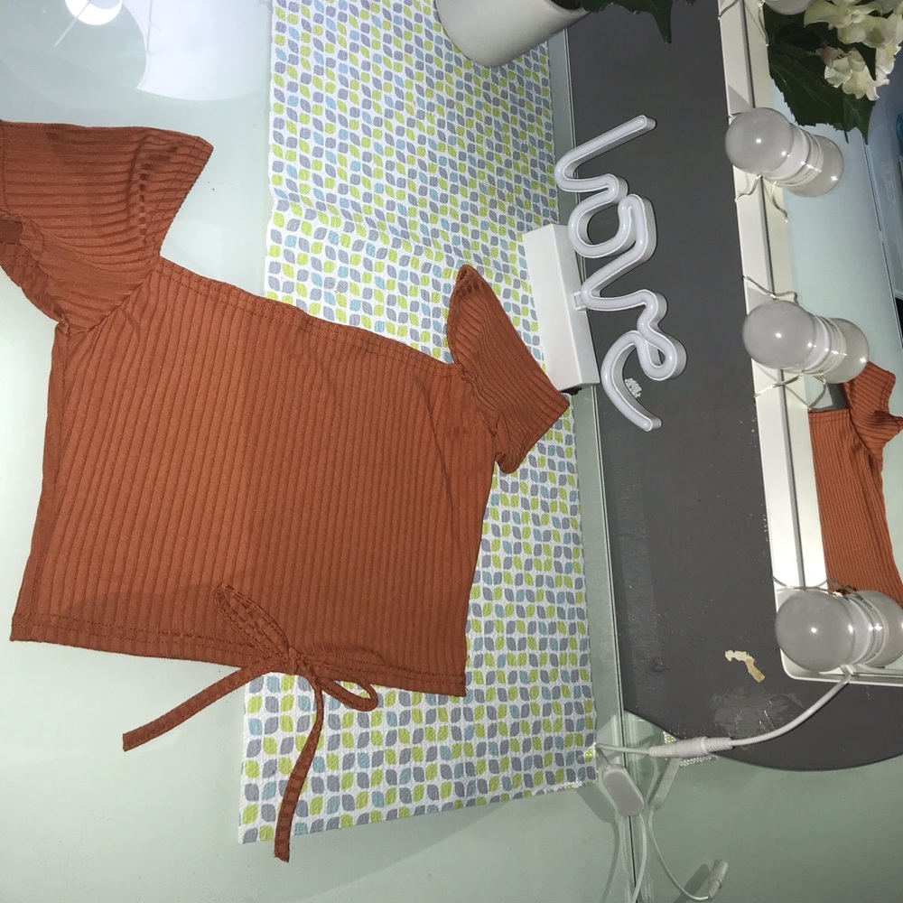 Burnt orange crop top